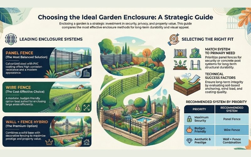 How to Enclose the Front of a Garden?