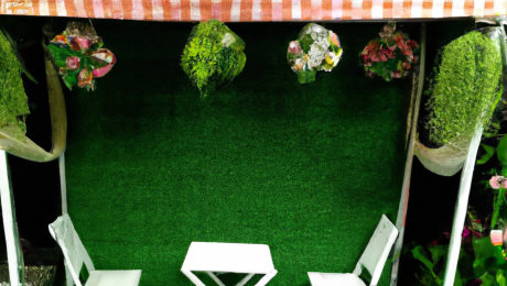 Garden artifical grass wall