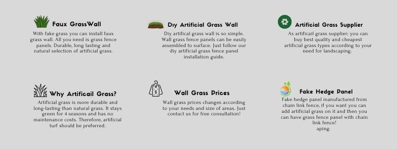Benefits of artificial grass fence wall