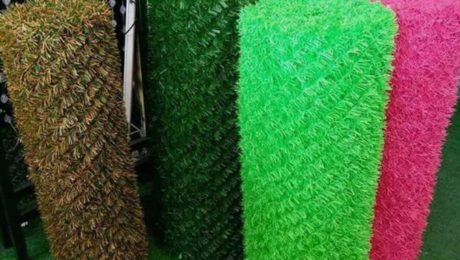 grass fence color options grey and green