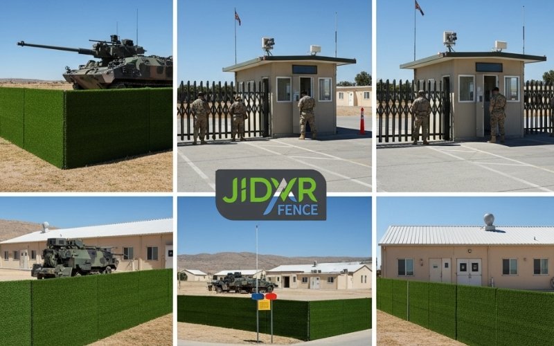 Where Can Grass Fences Be Used in Military Areas
