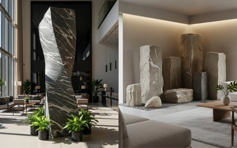 Create Architectural Sculptures for Indoor Spaces with Monolith Stone